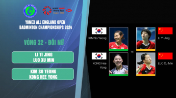 LI-LUO vs KIM-KONG - Đôi nữ - YONEX All England Open Badminton Championships 2024 - Vòng 32