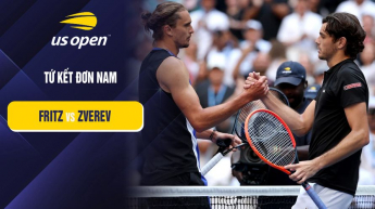 Fritz vs Zverev Tứ kết đơn Nam US Open 2024
